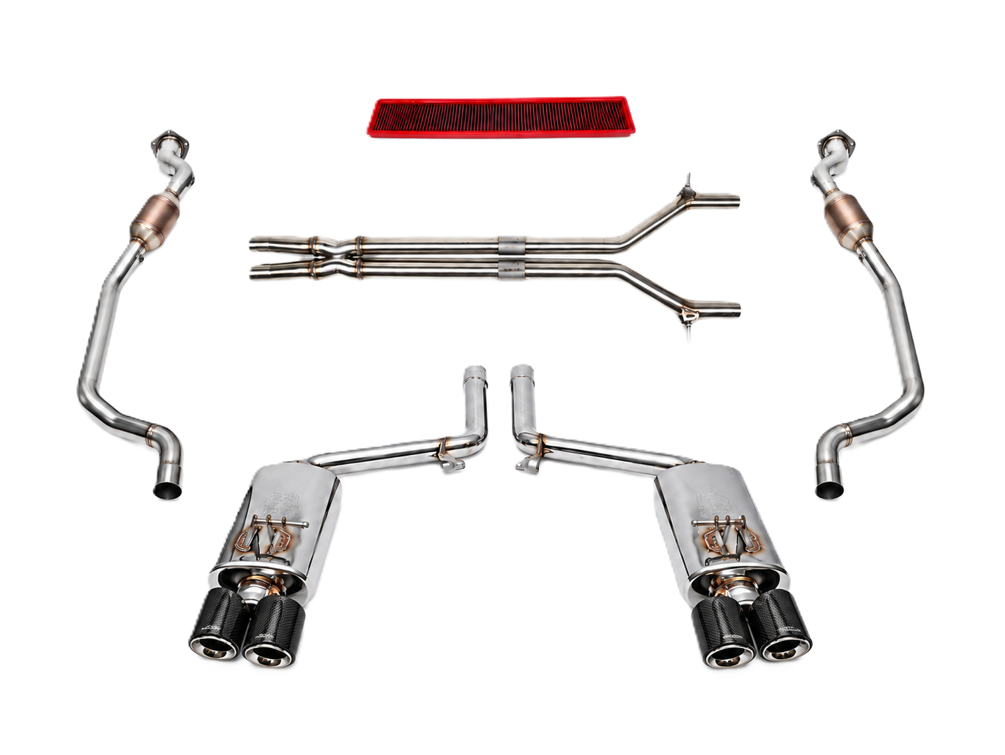 Fabspeed Exhaust Performance Package, Carbon Fiber WITHOUT ECU Upgrade. Porsche 970 Panamera GTS (2010-2016) - 97011191302, 97011191303, 97011191304, 97011191305, 97011191103, 97011191104, 97011191105, 97011191203, 97011191204, 97011191205 - FS.POR.970GTS.XP, FB582/20, FS.POR.970GTS.MAXC